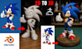 convert 2d to 3d model image, picture to printable 3d character 3d figure model