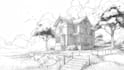 sketch houses and buildings