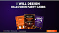 design an editable canva halloween invitation card