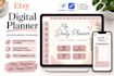 design etsy digital planner, hyperlinked planner, goodnotes planner design, etsy