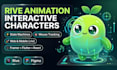 create interactive rive character animations and state machines