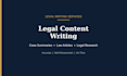write legal content, case summaries, and law articles
