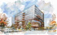 paint architecture building with watercolor rendering