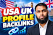 do USA UK SEO backlinks service , high authority link building