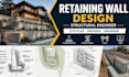 do retaining wall design, drainage plan site plan deck beam slab, usa architect