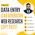 do perfect data entry, lead generation, web research and copy paste in 24 hours