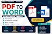 convert your PDF to ms word
