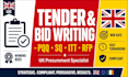 write UK tender responses, pqq, sq, itt, rfp bids and procurement documents