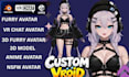 create custom vrchat avatar, vr character and 3d nsfw humanoid vrc avatar
