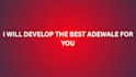 develop your adewale based on your requirements