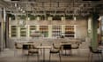render architectural 3d interior design of cafe, lounge,restaurant,2d floor plan