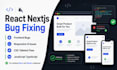 fix react nextjs frontend bugs and responsive UI issues