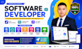 develop custom CRM saas app ai web app mvp lms business software