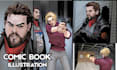 draw comic book illustration graphic novel comic page artist character design