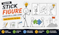 draw custom stick figure characters and simple comic scenes