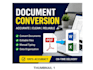 convert PDF to word or excel and retype documents