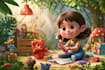 draw children book illustration and  book illustrator