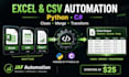 automate excel and csv tasks with python or c sharp