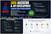 build java backend apis and automation scripts