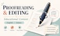 proofread and edit educational content