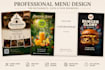 design a professional and modern restaurant menu