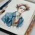 create a watercolor character art portrait