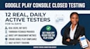 do google play closed testing, android, IOS app testing, and website testing