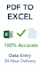 convert PDF to excel with accurate data entry