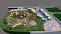 create 3d amusement park design, theme park, carnival park, roller coaster park