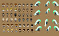 design pixel art character 8 bit, 16 bit, 32 bit, sprite sheet pixel animation