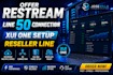 offer restream line, 50 connection, xui one setup, reseller line
