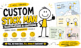 draw custom stick man illustrations and cartoon characters