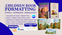 do children formatting, kindle formatting, kid book, book layout and paperback