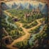 create a fantasy treasure map for games books and adventures