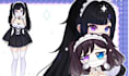 draw anime character design, vtuber model, live2d rig model art separation psd