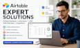 setup airtable database, airtable automation, CRM, softr web app airtable expert