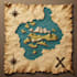 design a mysterious hand drawn treasure map