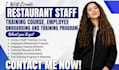 create restaurant staff training course employee onboarding and training program