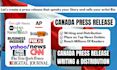 do canada press release distribution, canada pr, canada UK press release writing