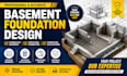 design basement foundation, structural foundation drawings and calculations