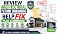 review architectural permit drawings and help fix plan comments