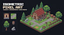 create pixel art tileset background isometric top down game environment assets