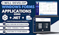 develop c sharp dot net windows forms desktop applications
