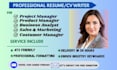 create an ats resume, linkedin profile for project manager