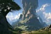 draw detailed sci fi environment concept art