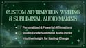 write custom affirmation scripts and create subliminal audio