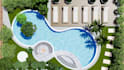 design 3d swimming pool, backyard pool and pool landscape, stadium pool design