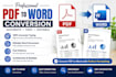 do pdf to word conversion and formatting