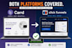 design clickfunnels website, carrd website and landing page