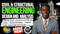 do civil and structural engineering design, analysis, drawings and calculations